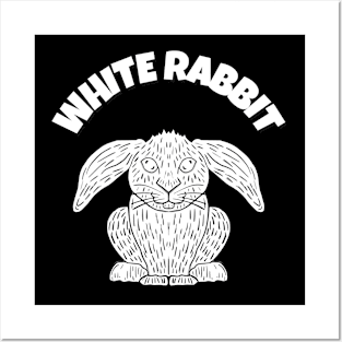 WHITE RABBIT Posters and Art